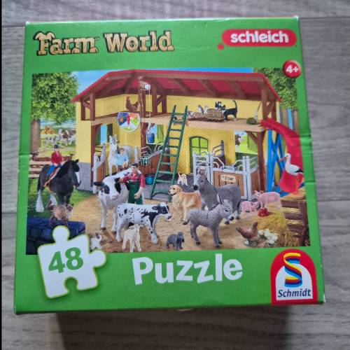 Puzzle Schleich FarmWorld  Größe: 48 Te, zu finden beim Stand 16 am Standort Flohkids Berlin Ost