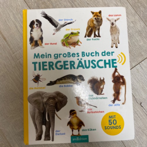 Tiergeräusche Buch , zu finden beim Stand 211 am Standort Flohkids Berlin Ost