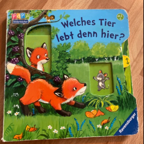 Buch welches Tier lebt hier?, zu finden beim Stand 223 am Standort Flohkids Berlin Ost