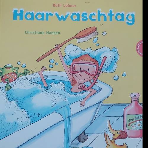 Buch Haarwaschtag , zu finden beim Stand 13 am Standort Flohkids Berlin Ost