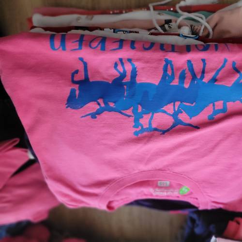 Rosa Kurzarmshirt  Größe: 140, zu finden beim Stand 194 am Standort Flohkids Berlin Ost