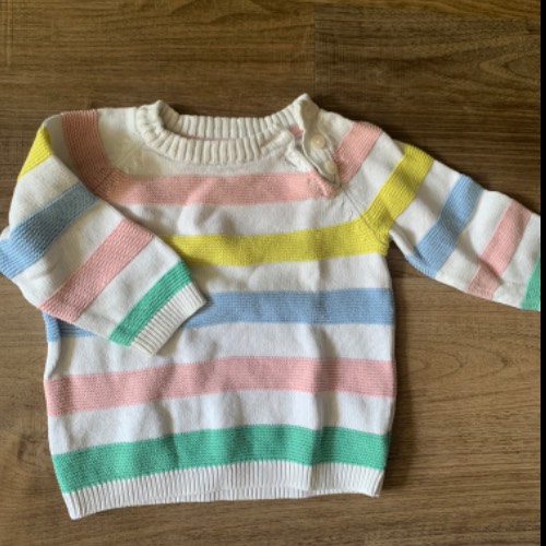 Pullover bunt gereift, H&M, Größe: 68, zu finden beim Stand 118 am Standort Flohkids Berlin Ost