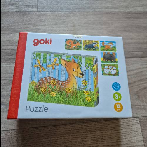 Goki Würfelpuzzle Waldtiere, zu finden beim Stand 16 am Standort Flohkids Berlin Ost