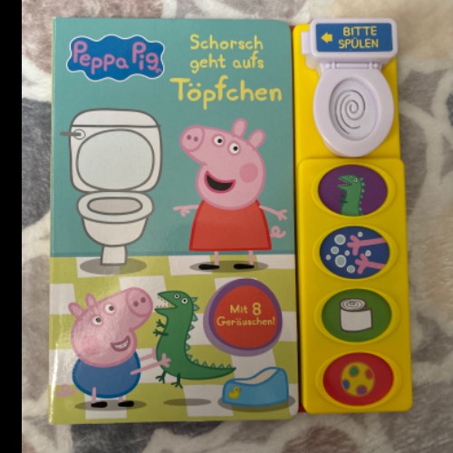 Peppa Pig Töpfchen Buch, zu finden beim Stand 7 am Standort Flohkids Berlin Ost