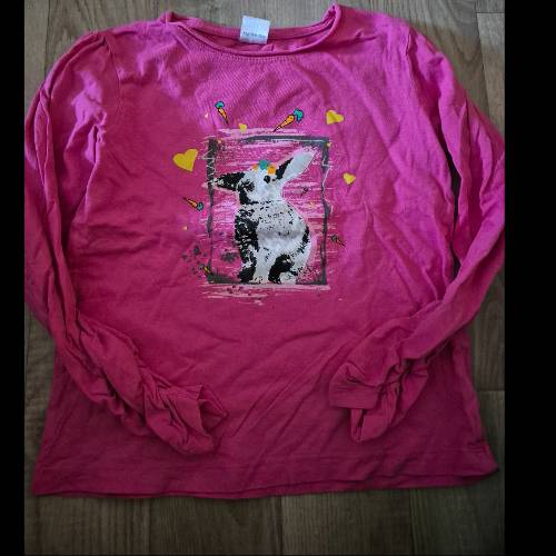 Langarmshirt  Größe: 110/116 hase pink, zu finden beim Stand 103 am Standort Flohkids Berlin Ost