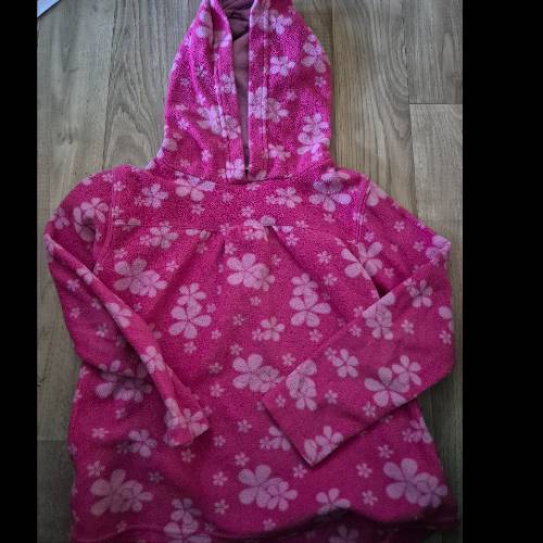 Pullover pink blumen  Größe: 122/128, zu finden beim Stand 103 am Standort Flohkids Berlin Ost