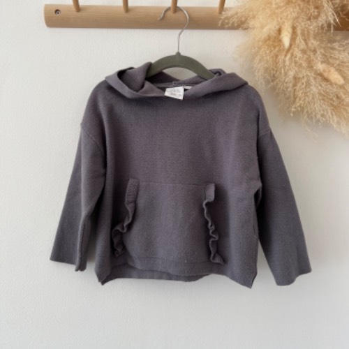 Zara Strickhoodie Rüschen  Größe: 92, zu finden beim Stand 71 am Standort Flohkids Berlin Ost