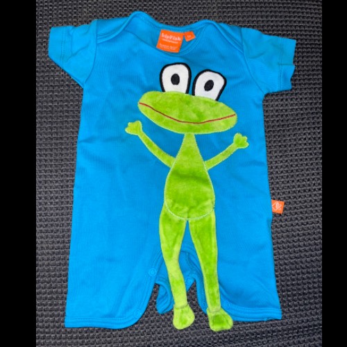 Kurzarmstrampler Frosch  Größe: 56, zu finden beim Stand 89 am Standort Flohkids Berlin Ost