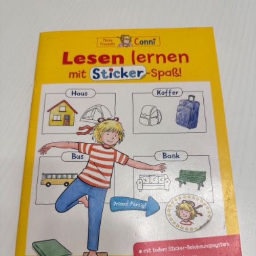 Conni Lesen lernen mit Sticker, zu finden beim Stand 9 am Standort Flohkids Berlin Ost