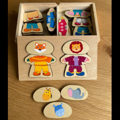 Holz Legepuzzle Tiere, zu finden beim Stand 93 am Standort Flohkids Berlin Ost