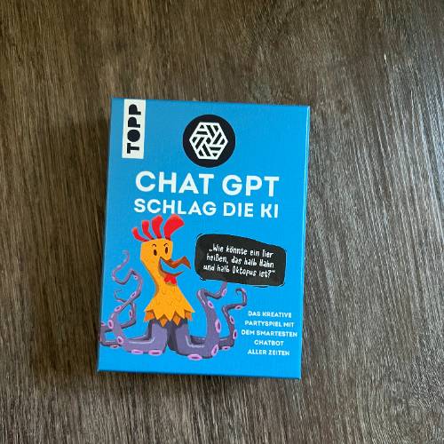 ChatGPT Schlag die KI, zu finden beim Stand 8 am Standort Flohkids Berlin Ost