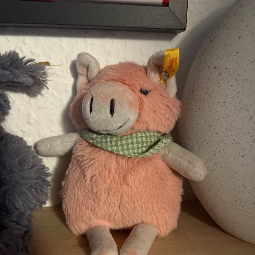 steiff kuscheltier schwein, zu finden beim Stand 86 am Standort Flohkids Berlin Ost