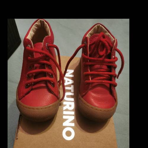 Naturino Lederschuhe rot unget, zu finden beim Stand 206 am Standort Flohkids Berlin Ost