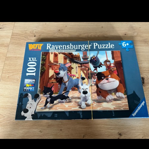 Ravensburger Puzzle  Größe: 100 Idefix, zu finden beim Stand 14 am Standort Flohkids Berlin Ost