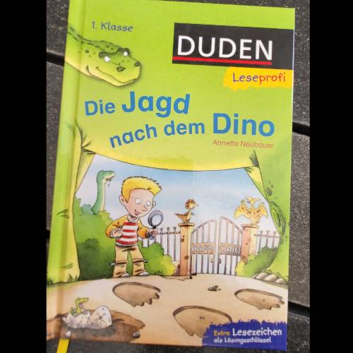 Buch: Die Jagd nach dem Dino, zu finden beim Stand 8 am Standort Flohkids Berlin Ost