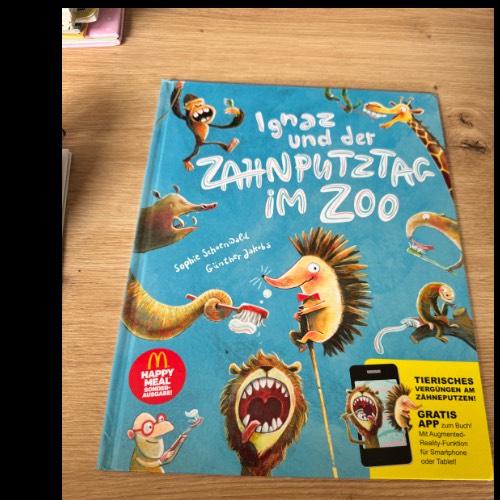 Buch zahnputztag im Zoo , zu finden beim Stand 14 am Standort Flohkids Berlin Ost