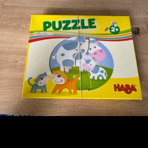 Haba Puzzle Kuh Katze , zu finden beim Stand 14 am Standort Flohkids Berlin Ost