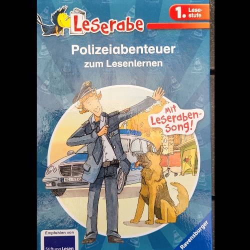 Leserabe Polizeiabenteuer, zu finden beim Stand 8 am Standort Flohkids Berlin Ost