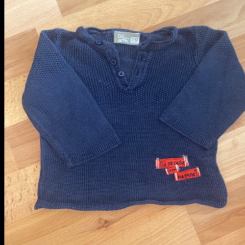 Strickpulli blau französ. Größe: 6874, zu finden beim Stand 223 am Standort Flohkids Berlin Ost